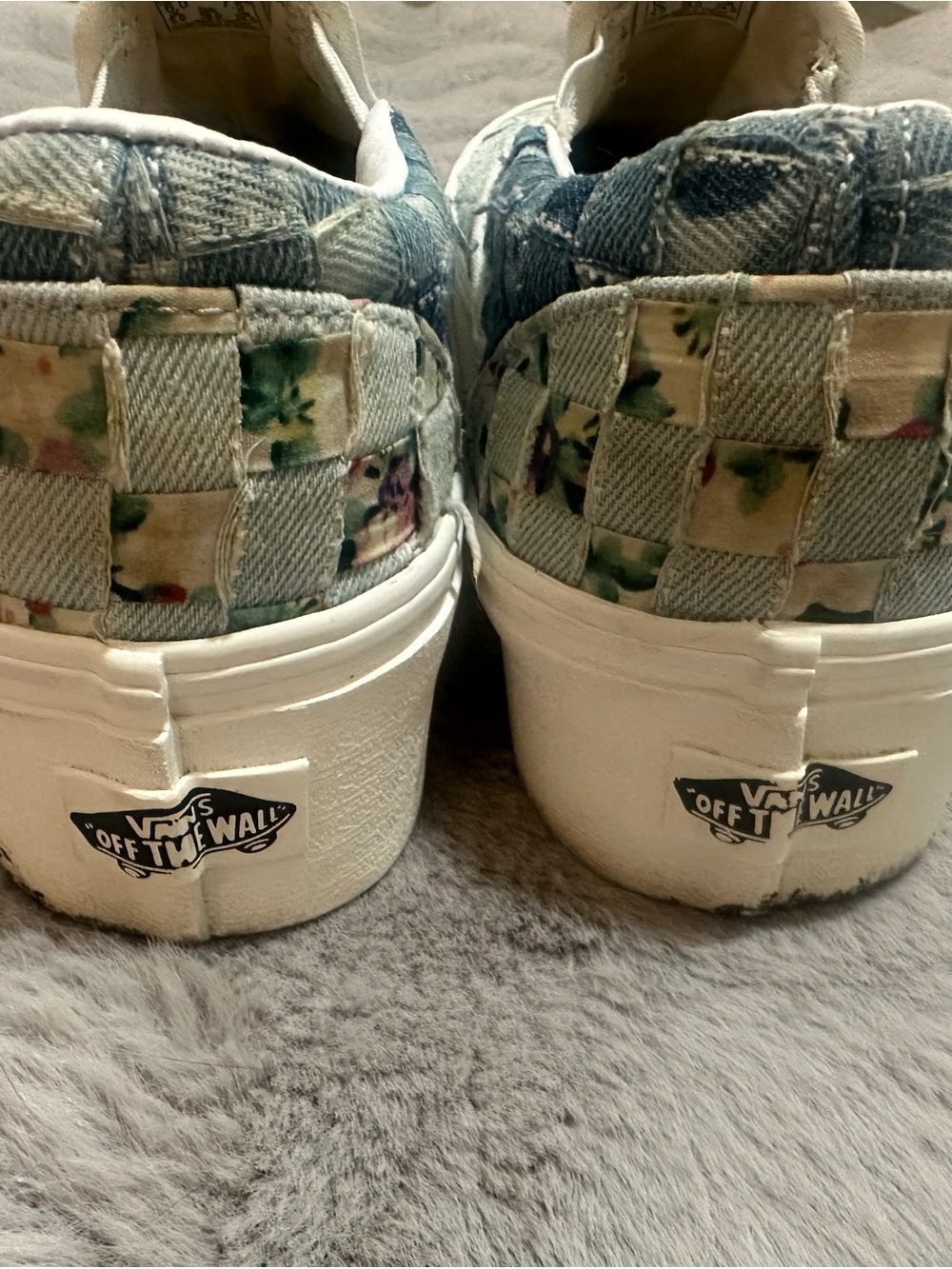 Vans Women's Slip-On Shoes Floral Woven Denim Women’s 7.5 - Picture 4 of 5